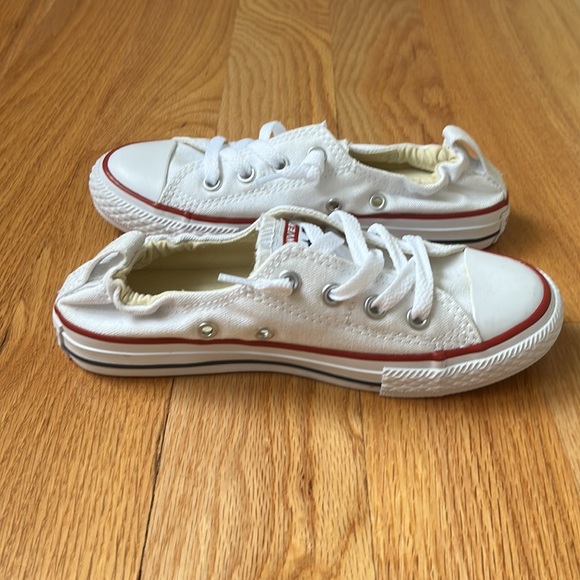 Converse Chuck Taylors Sneakers White Size 1 Juniors Slip On - Picture 10 of 12